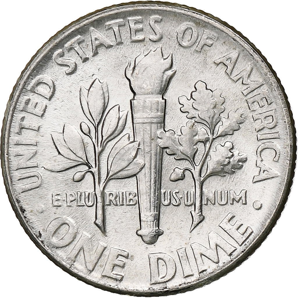 États-Unis, Dime, Roosevelt Dime, 1955, U.S. Mint, BU, Argent, SPL, KM:195