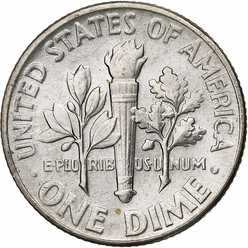 États-Unis, Dime, Roosevelt Dime, 1955, U.S. Mint, BU, Argent, SPL, KM:195