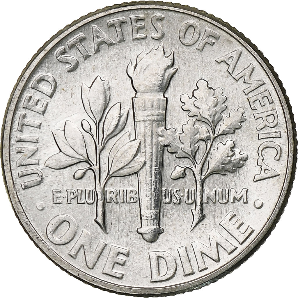 Estados Unidos, Dime, Roosevelt Dime, 1955, U.S. Mint, BU, Plata, SC, KM:195