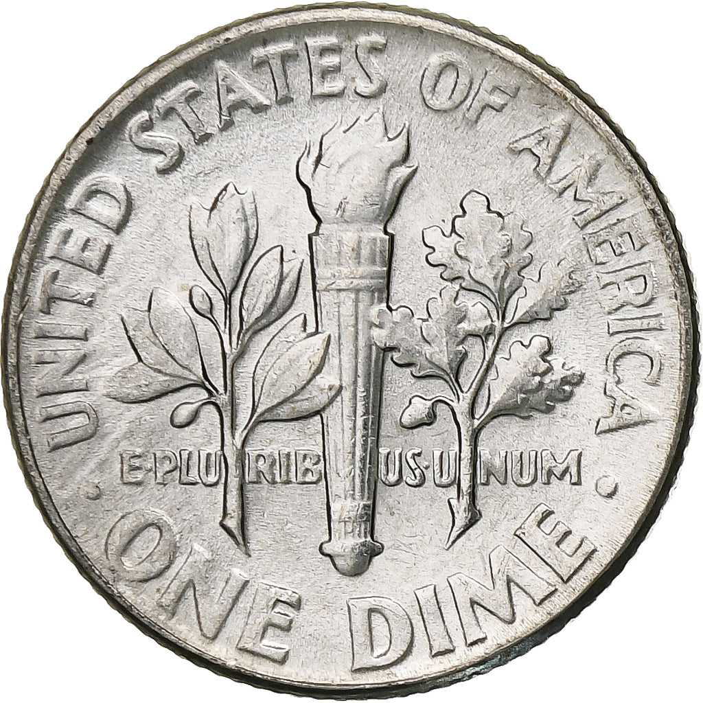 États-Unis, Dime, Roosevelt Dime, 1955, U.S. Mint, BU, Argent, SPL, KM:195