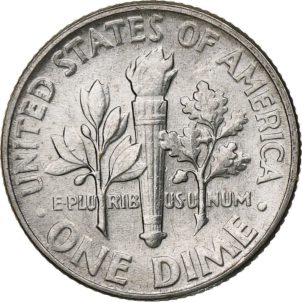 États-Unis, Dime, Roosevelt Dime, 1955, U.S. Mint, BU, Argent, SPL, KM:195