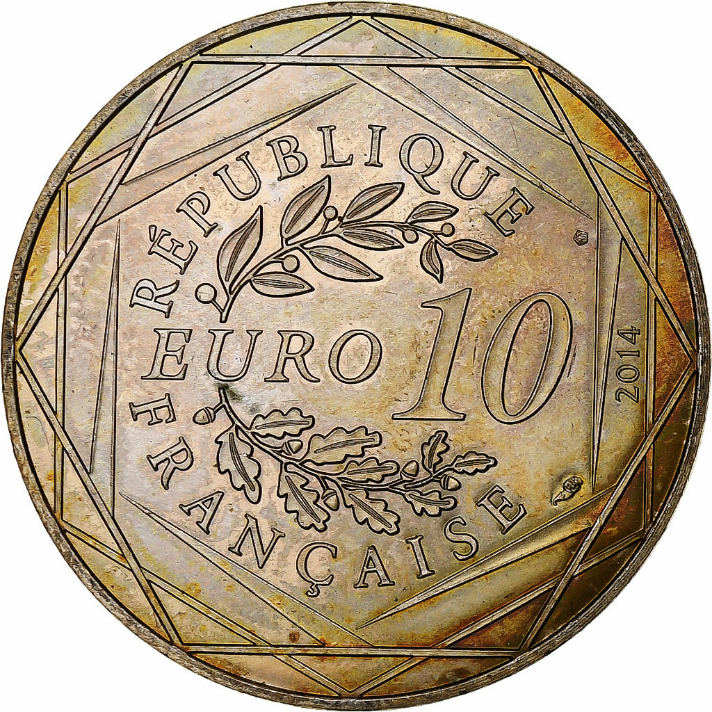 Francja, 10 Euro, 2014, Liberté Automne Sempé, AU(55-58), Srebro