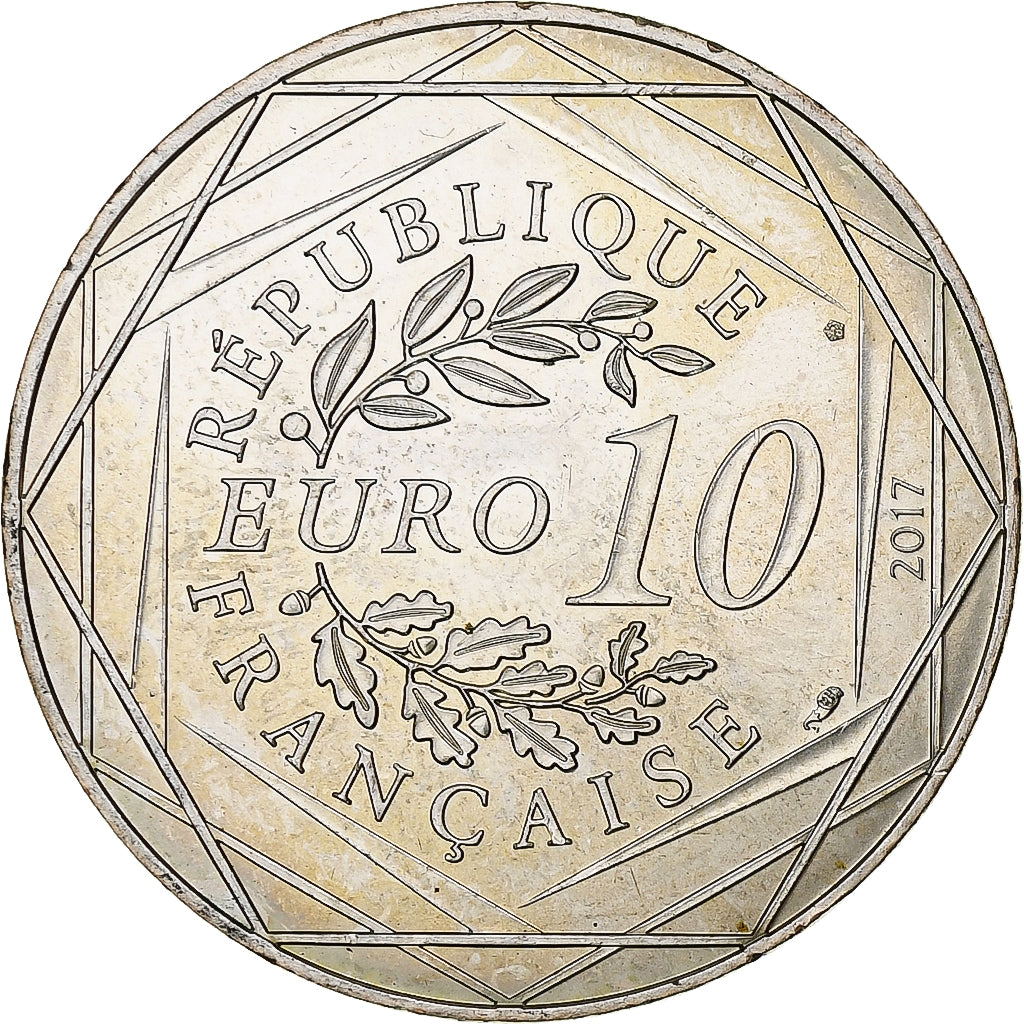 Frankreich, 10 Euro, Lyon la lumineuse, 2017, Monnaie de Paris, UNZ, Silber