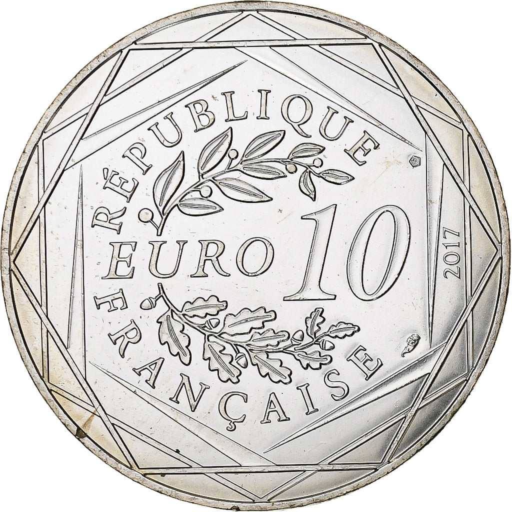 France, 10 Euro, L'Aquitaine nouvelle, 2017, Monnaie de Paris, MS(63), Silver
