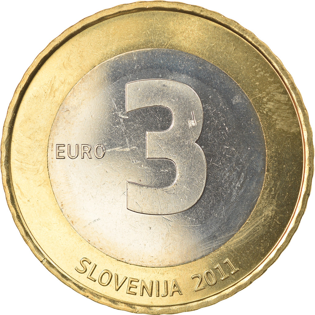 Slovenia, 3 Euro, 20ème anniversaire de l'indépendance, 2011, MS(63)
