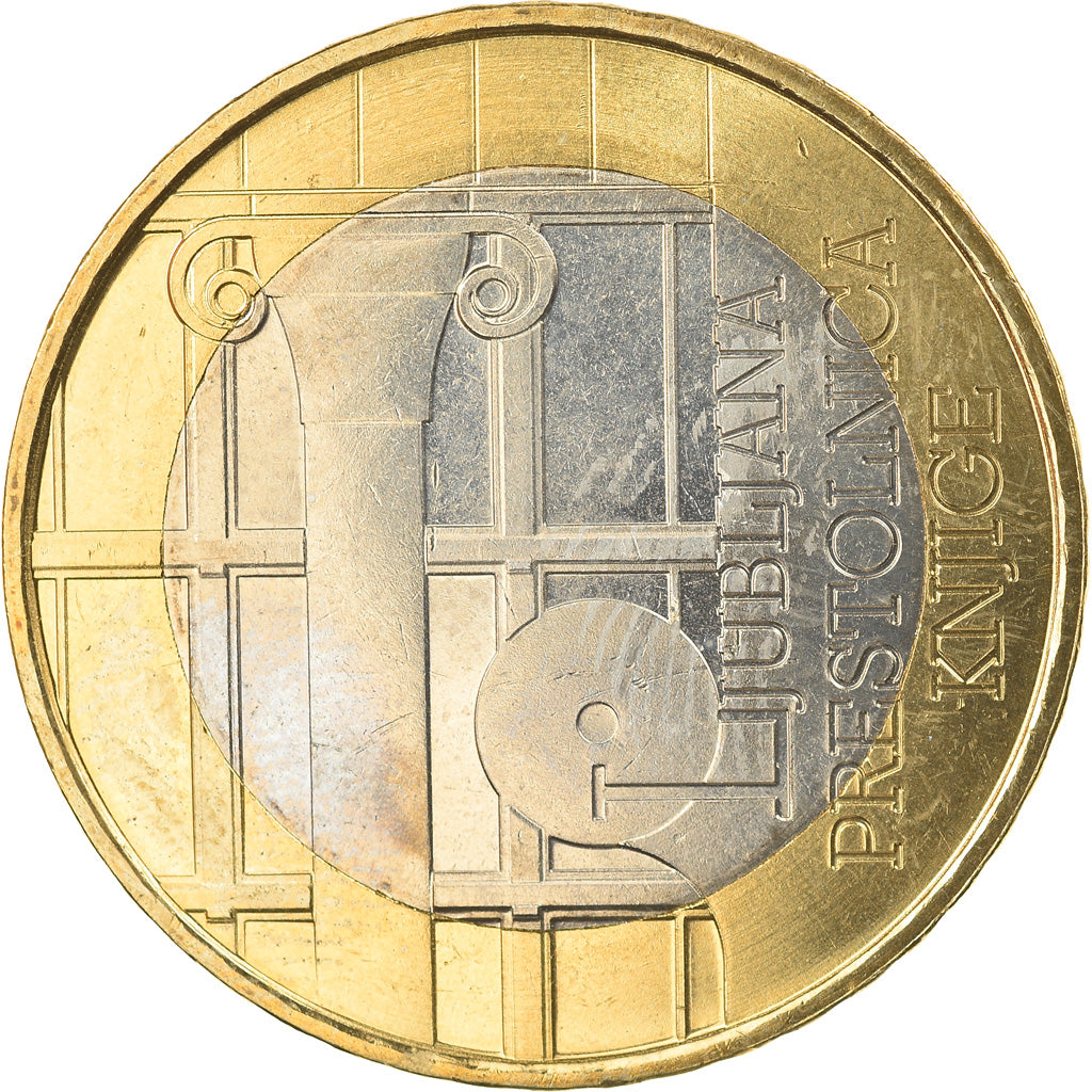 Slovenia, 3 Euro, UNESCO Ljubljana capitale mondiale du livre, 2010, MS(63)