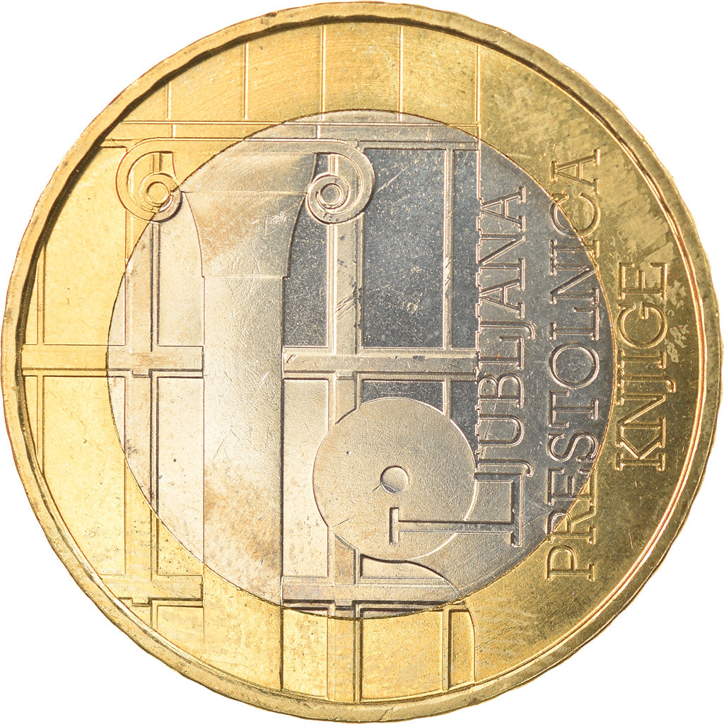 Eslovénia, 3 Euro, UNESCO Ljubljana capitale mondiale du livre, 2010, MS(63)