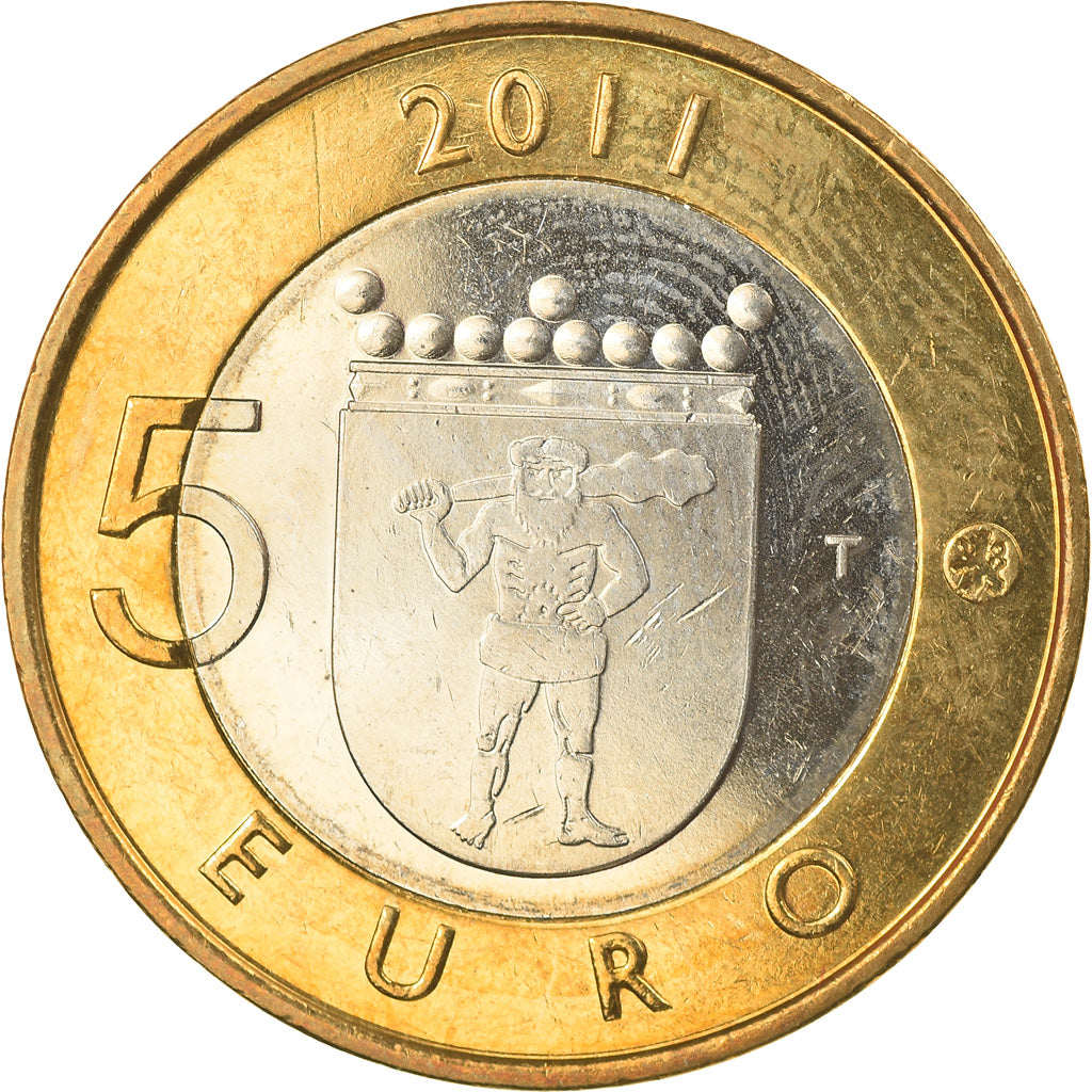 Finland, 5 Euro, Provinces - Lapland, 2011, Vantaa, MS(60-62), Bi-Metallic