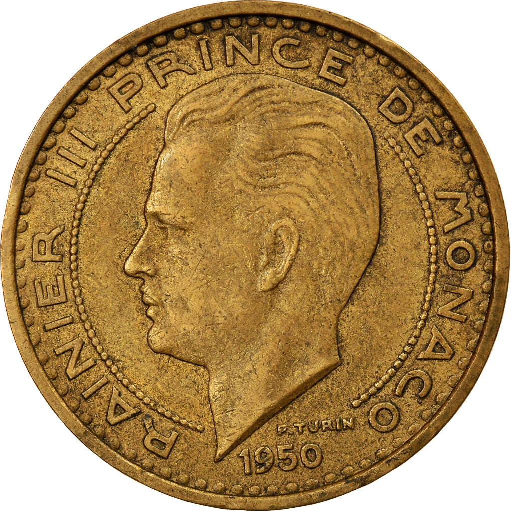 Münze, Monaco, Rainier III, 50 Francs, Cinquante, 1950, Monaco, SS+