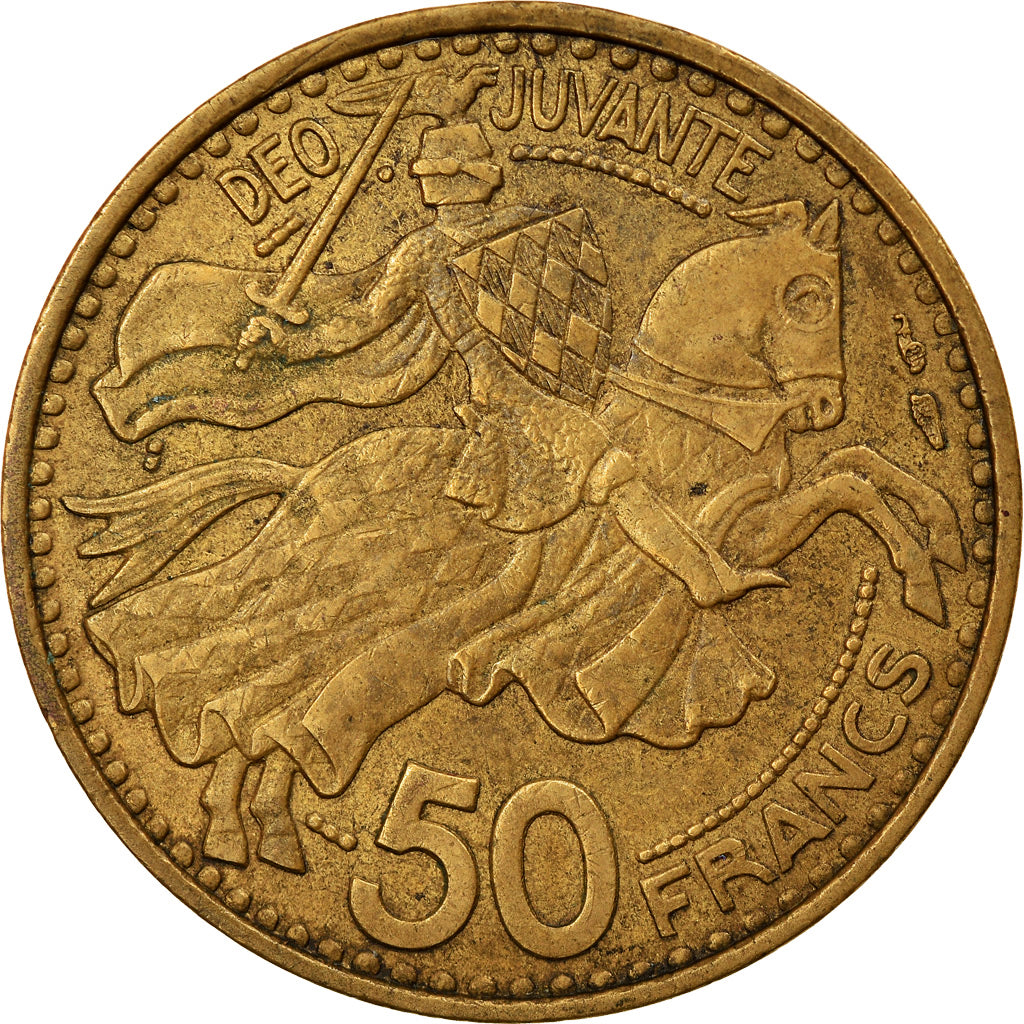 Münze, Monaco, Rainier III, 50 Francs, Cinquante, 1950, Monaco, SS+