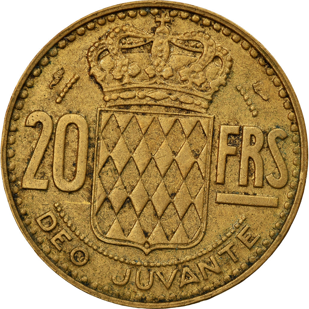 Coin, Monaco, Rainier III, 20 Francs, Vingt, 1950, Monaco, EF(40-45)