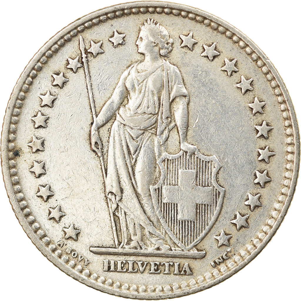 Coin, Switzerland, 2 Francs, 1940, Bern, EF(40-45), Silver, KM:21