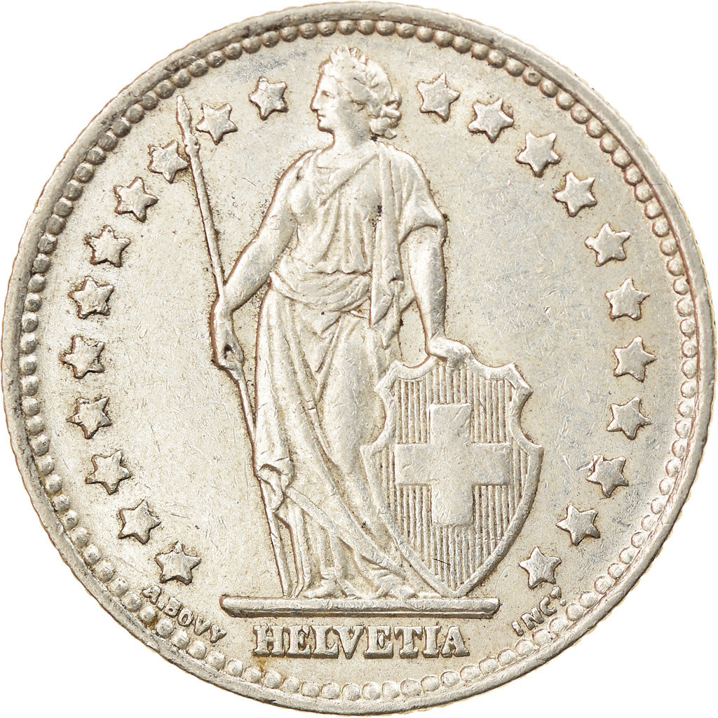 Coin, Switzerland, Franc, 1952, Bern, EF(40-45), Silver, KM:24