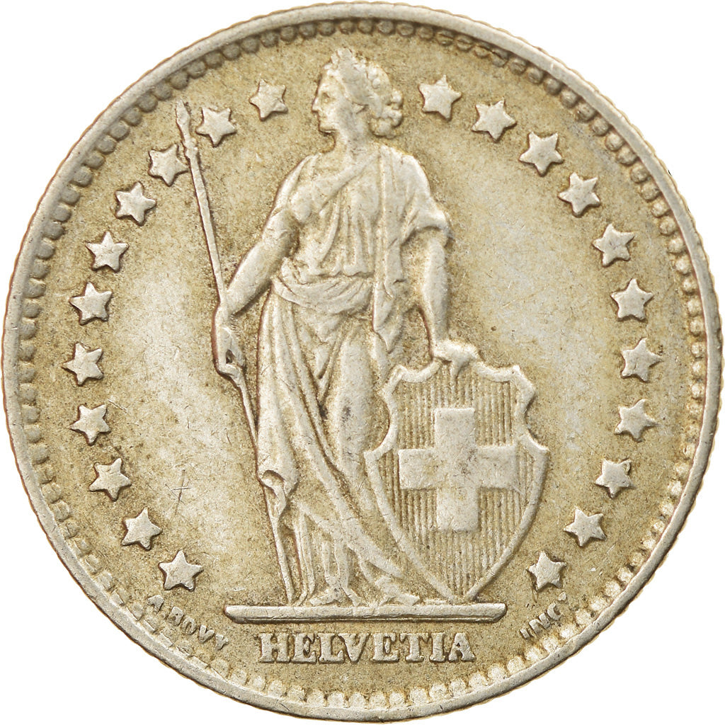 Coin, Switzerland, Franc, 1960, Bern, VF(30-35), Silver, KM:24