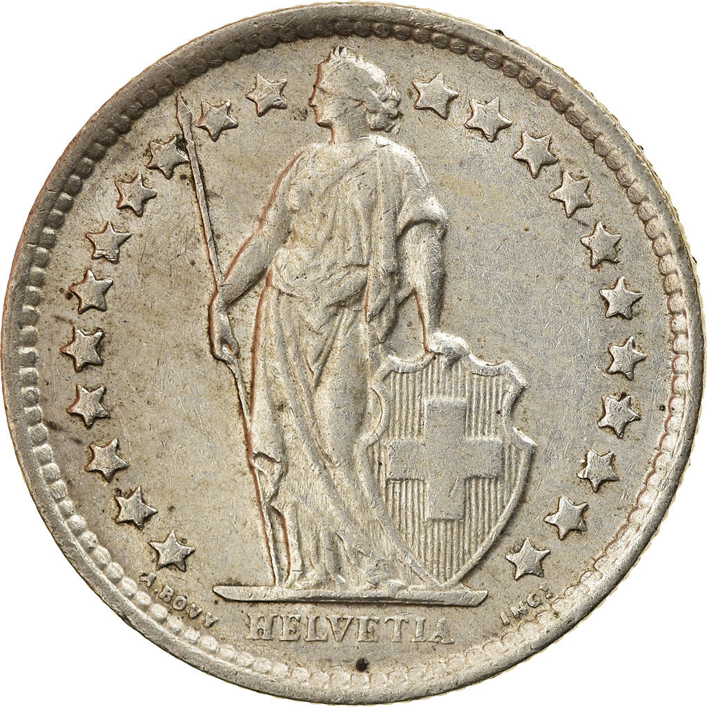 Coin, Switzerland, 1/2 Franc, 1964, Bern, AU(55-58), Silver, KM:23