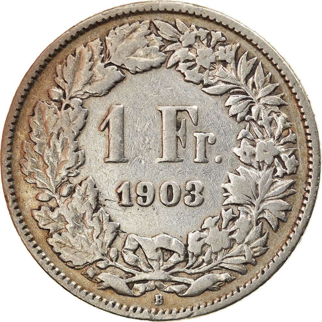 Coin, Switzerland, Franc, 1903, Bern, EF(40-45), Silver, KM:24