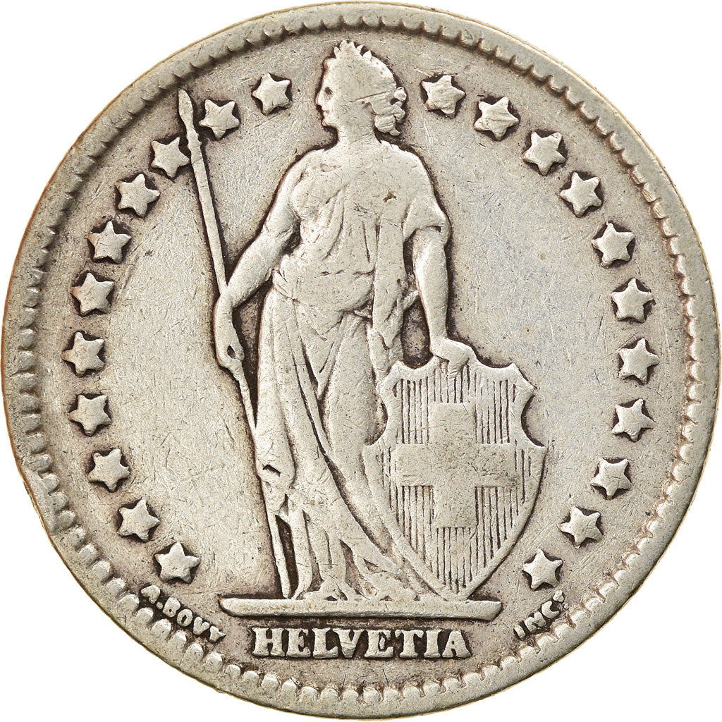 Coin, Switzerland, Franc, 1912, Bern, EF(40-45), Silver, KM:24