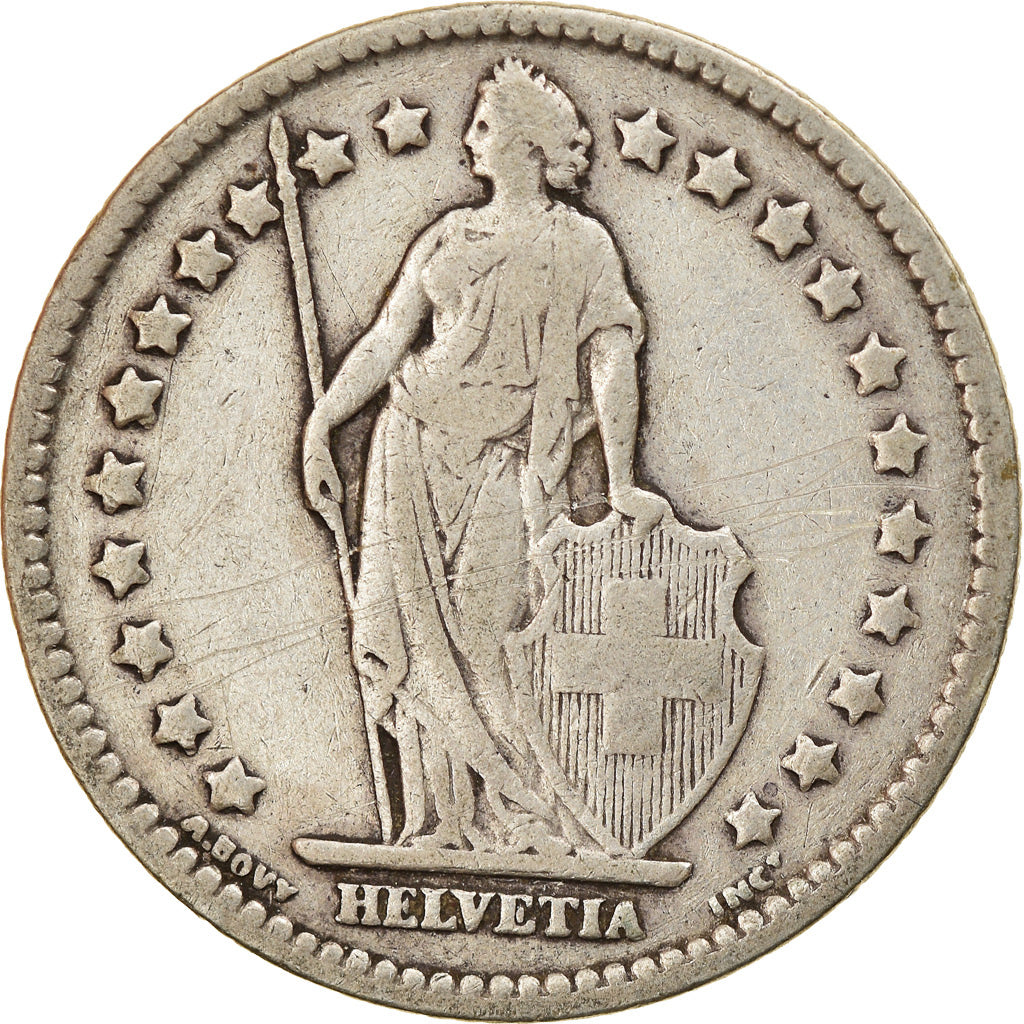 Coin, Switzerland, Franc, 1916, Bern, EF(40-45), Silver, KM:24