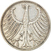 Coin, GERMANY - FEDERAL REPUBLIC, 5 Mark, 1951, Stuttgart, EF(40-45), Silver