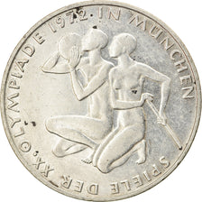 Coin, GERMANY - FEDERAL REPUBLIC, 10 Mark, 1972, Karlsruhe, EF(40-45), Silver