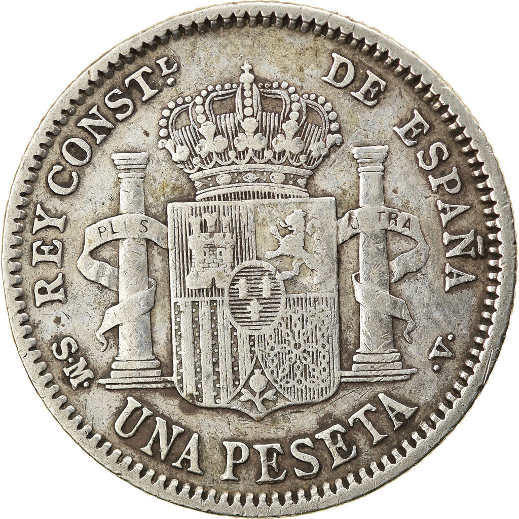 Coin, Spain, Alfonso XIII, Peseta, 1904, EF(40-45), Silver, KM:721