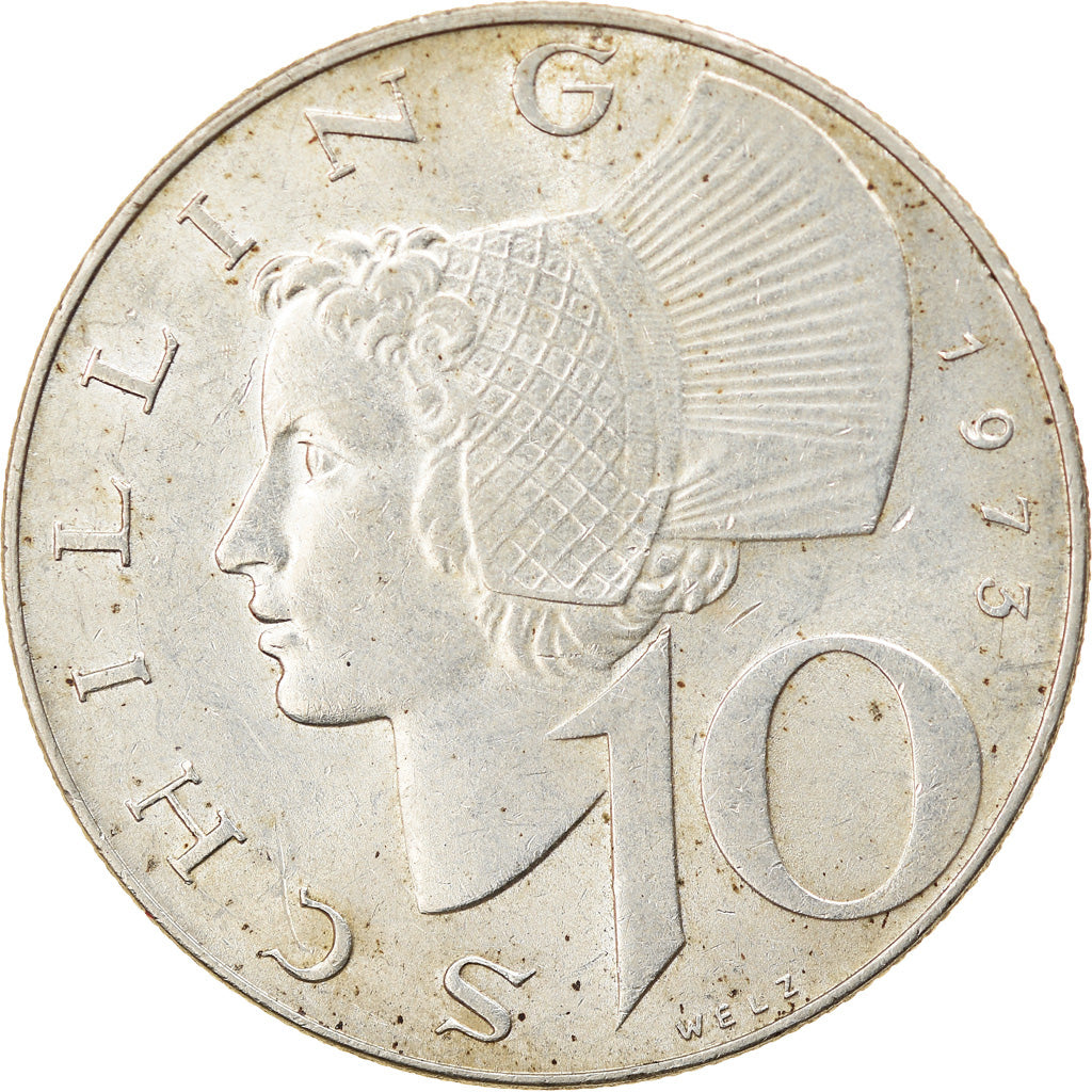 Coin, Austria, 10 Schilling, 1973, AU(50-53), Silver, KM:2882