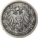 Coin, GERMANY - EMPIRE, 1/2 Mark, 1908, Berlin, EF(40-45), Silver, KM:17