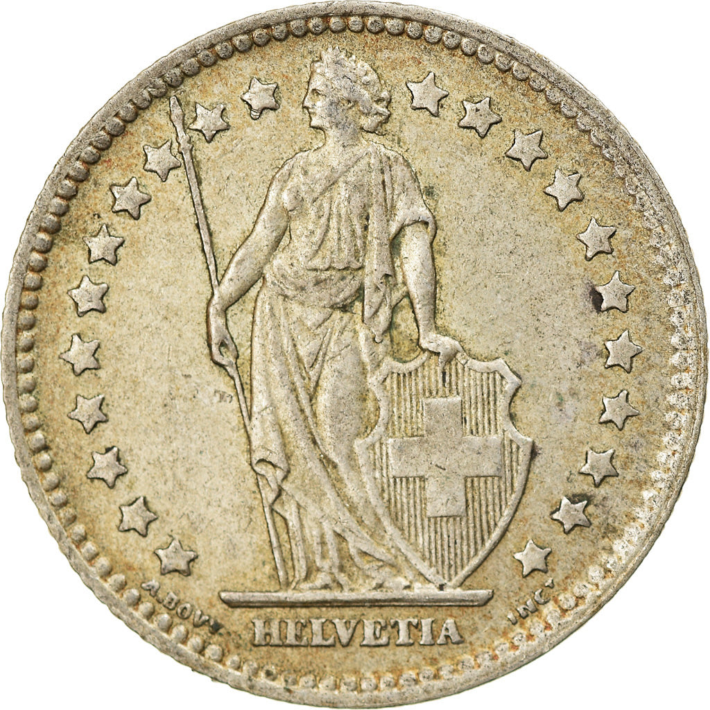 Coin, Switzerland, Franc, 1944, Bern, EF(40-45), Silver, KM:24