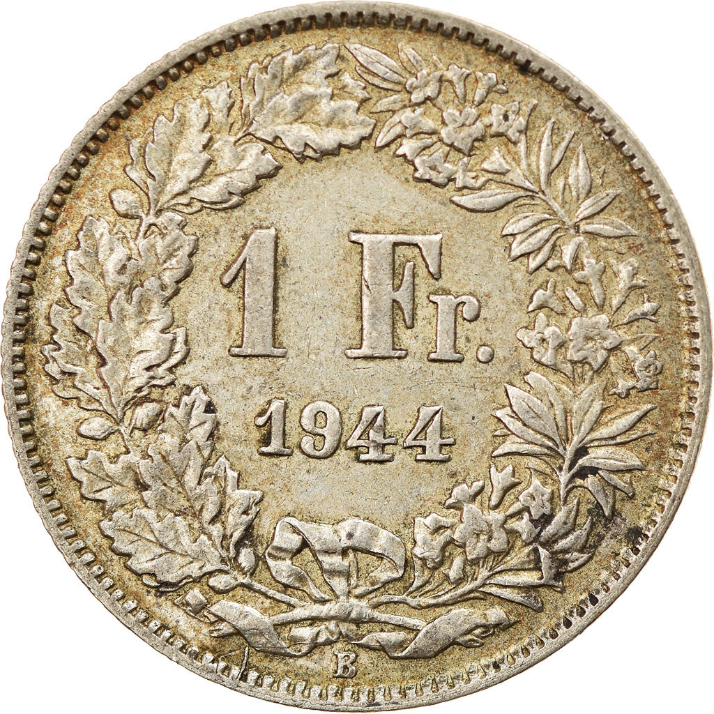 Coin, Switzerland, Franc, 1944, Bern, EF(40-45), Silver, KM:24