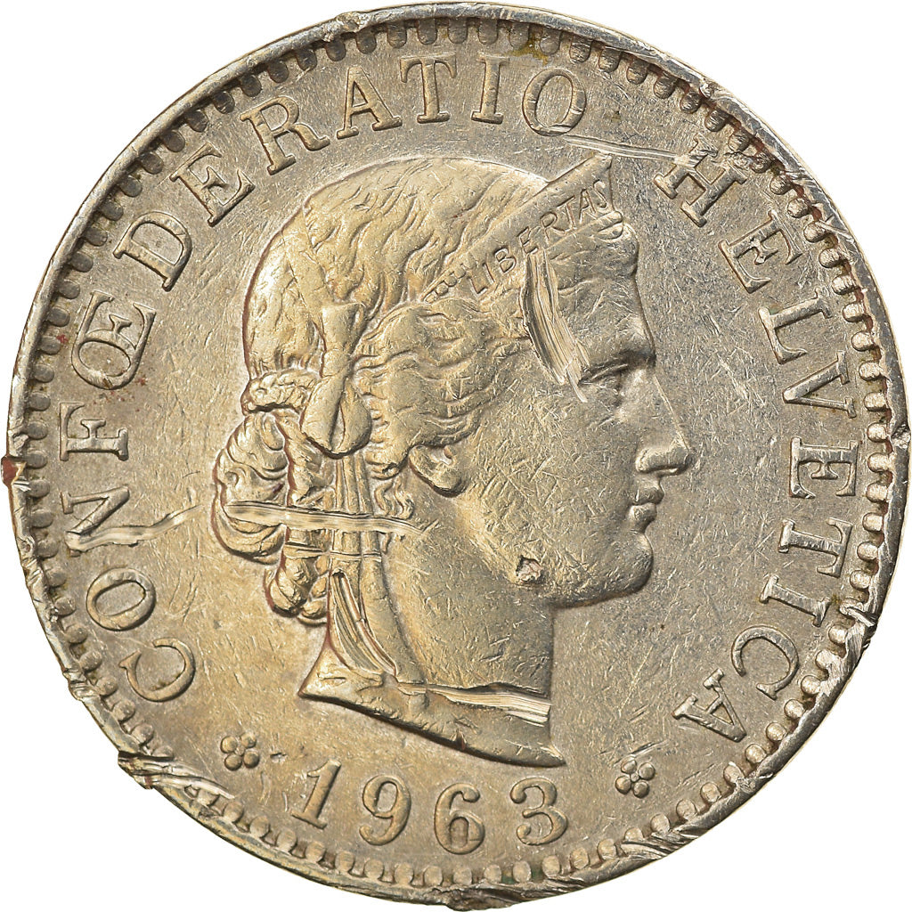 Coin, Switzerland, 20 Rappen, 1963, Bern, VF(20-25), Copper-nickel, KM:29a