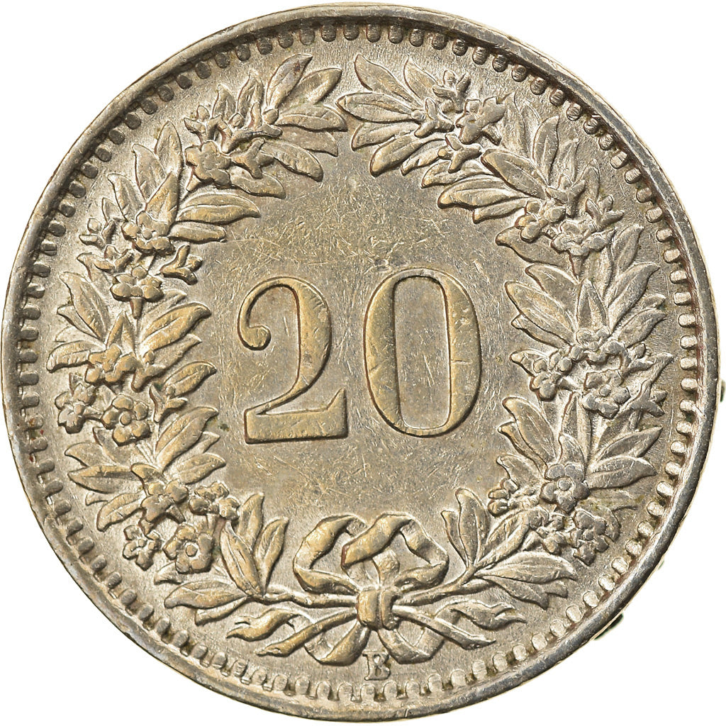 Coin, Switzerland, 20 Rappen, 1963, Bern, VF(20-25), Copper-nickel, KM:29a