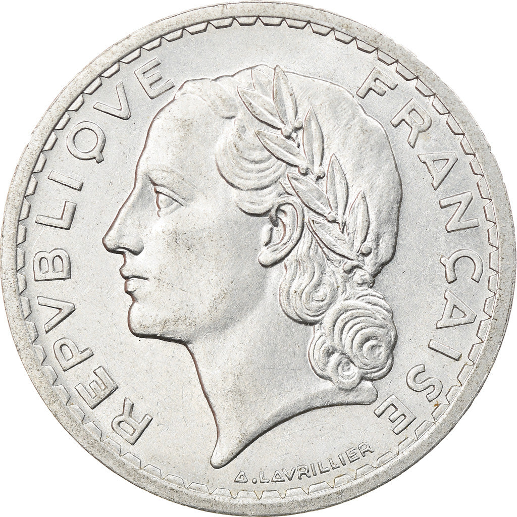 Coin, France, Lavrillier, 5 Francs, 1946, Paris, AU(55-58), Aluminum, KM:888b.1