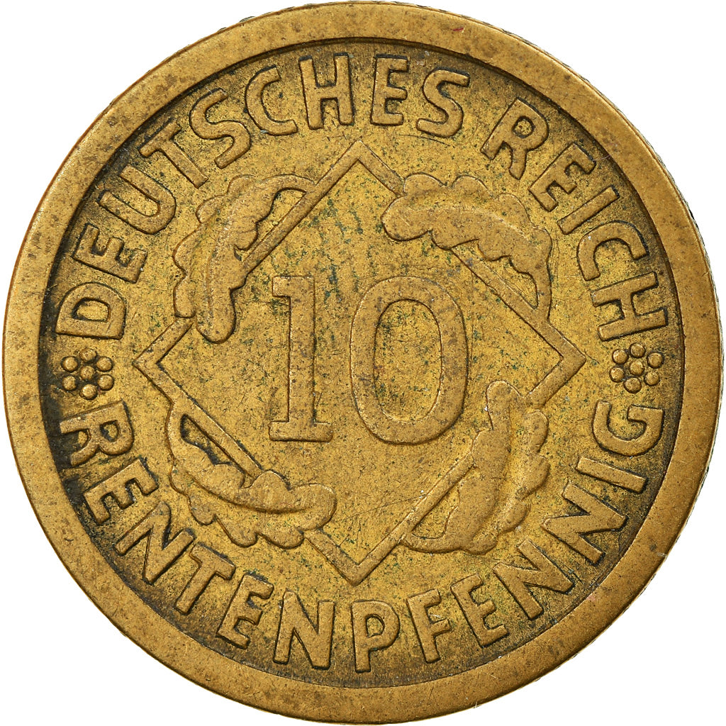 Monnaie, Allemagne, République de Weimar, 10 Rentenpfennig, 1924, Hambourg