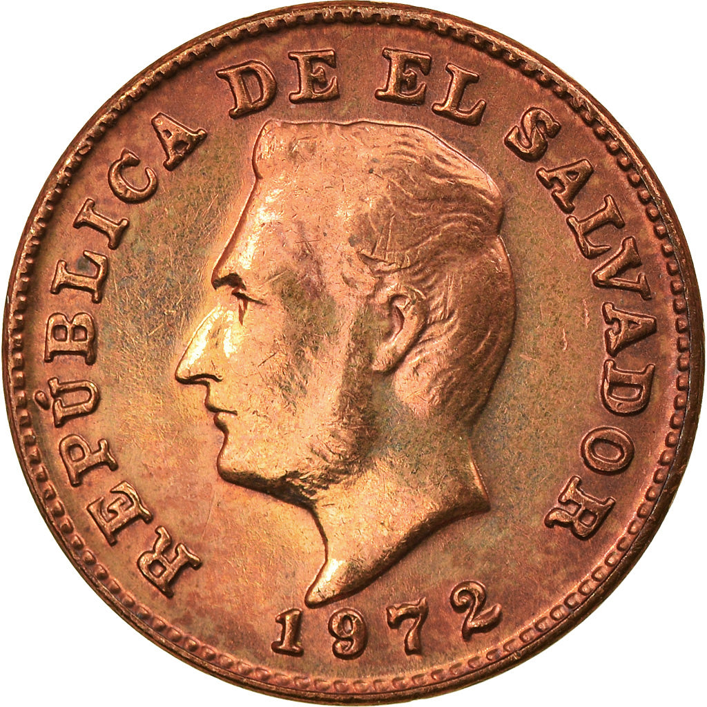 Moneda, El Salvador, Centavo, 1972, EBC+, Bronce, KM:135.1