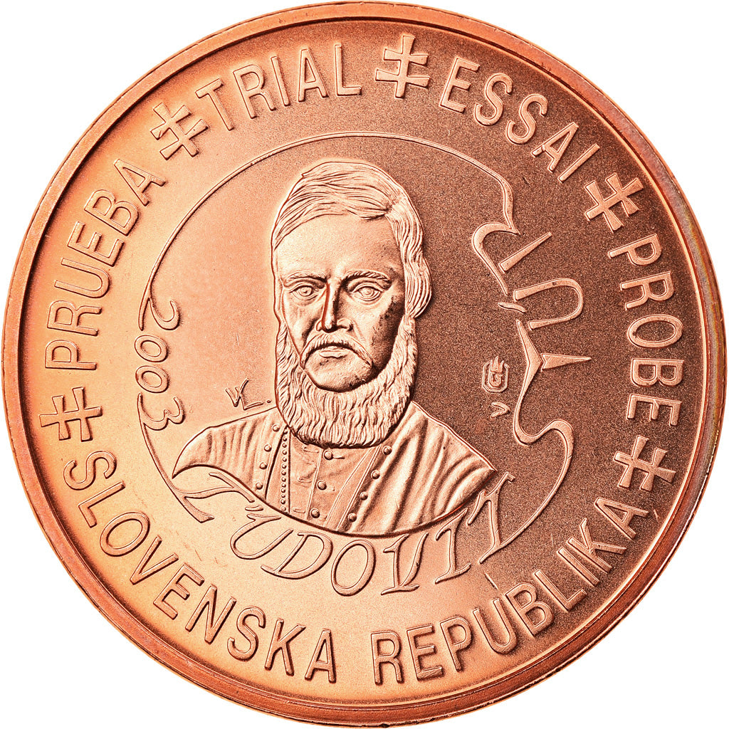 Slowakei, Medaille, 5 C, Essai-Trial, 2003, Exonumia, STGL, Copper Plated Steel
