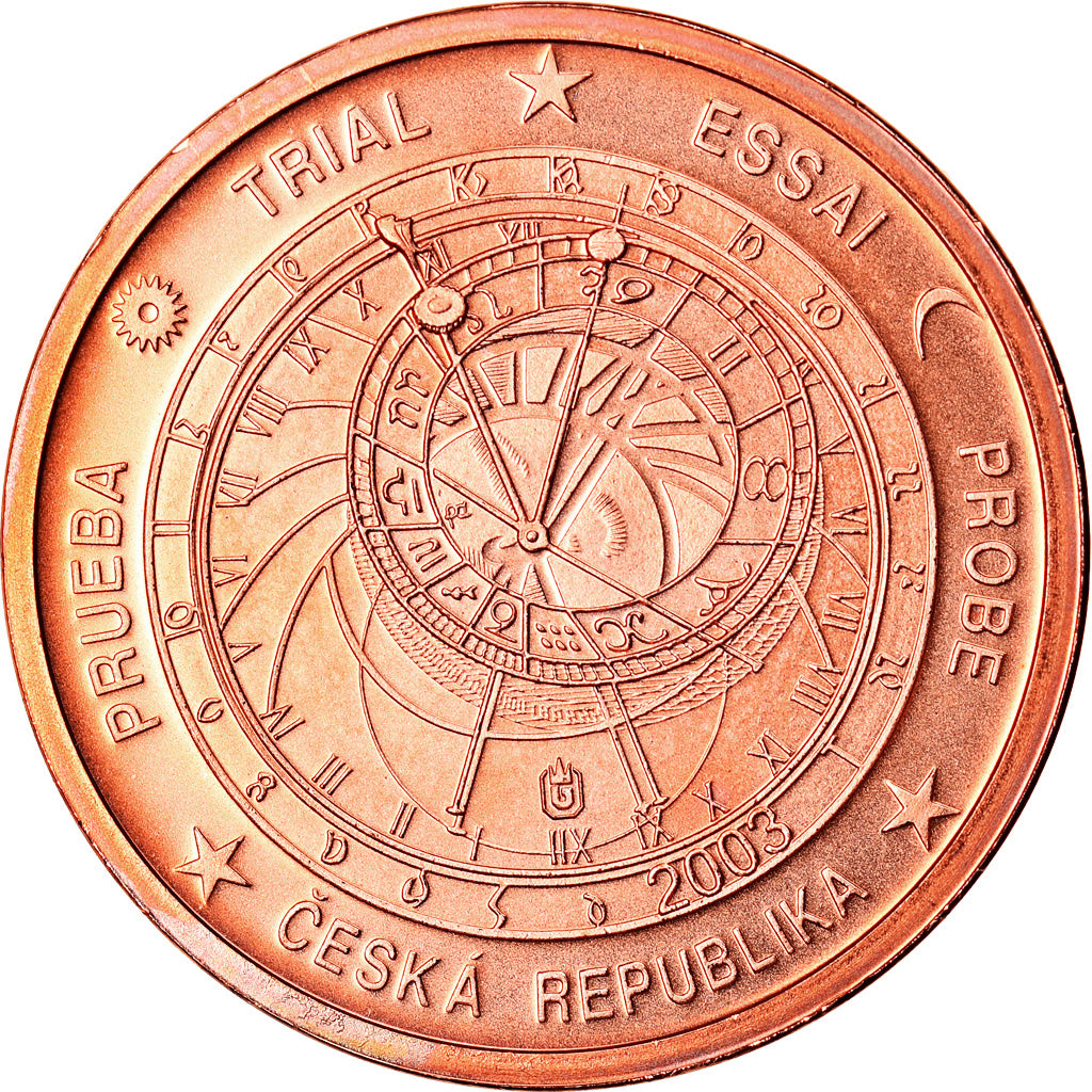 Repubblica Ceca, medaglia, 2 C, Essai Trial, 2003, Exonumia, FDC, Acciaio