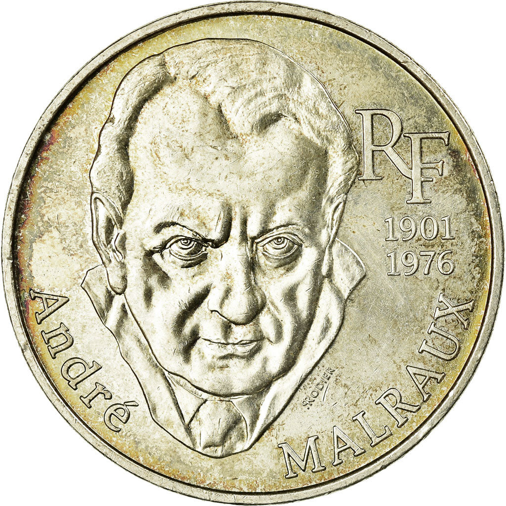 Coin, France, André Malraux, 100 Francs, 1997, MS(63), Silver, KM:1188