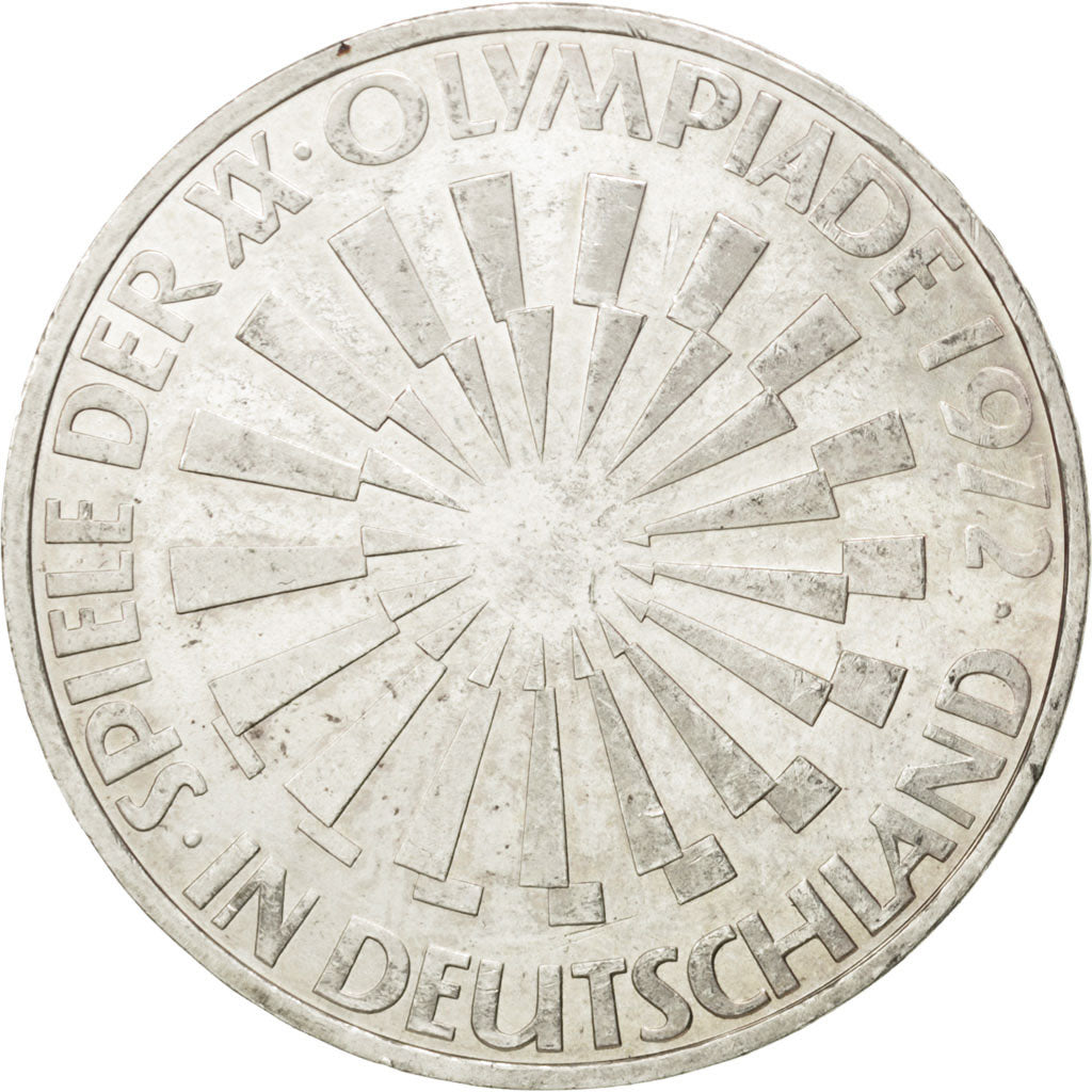 Munten, Federale Duitse Republiek, 10 Mark, 1972, Karlsruhe, UNC-, Zilver