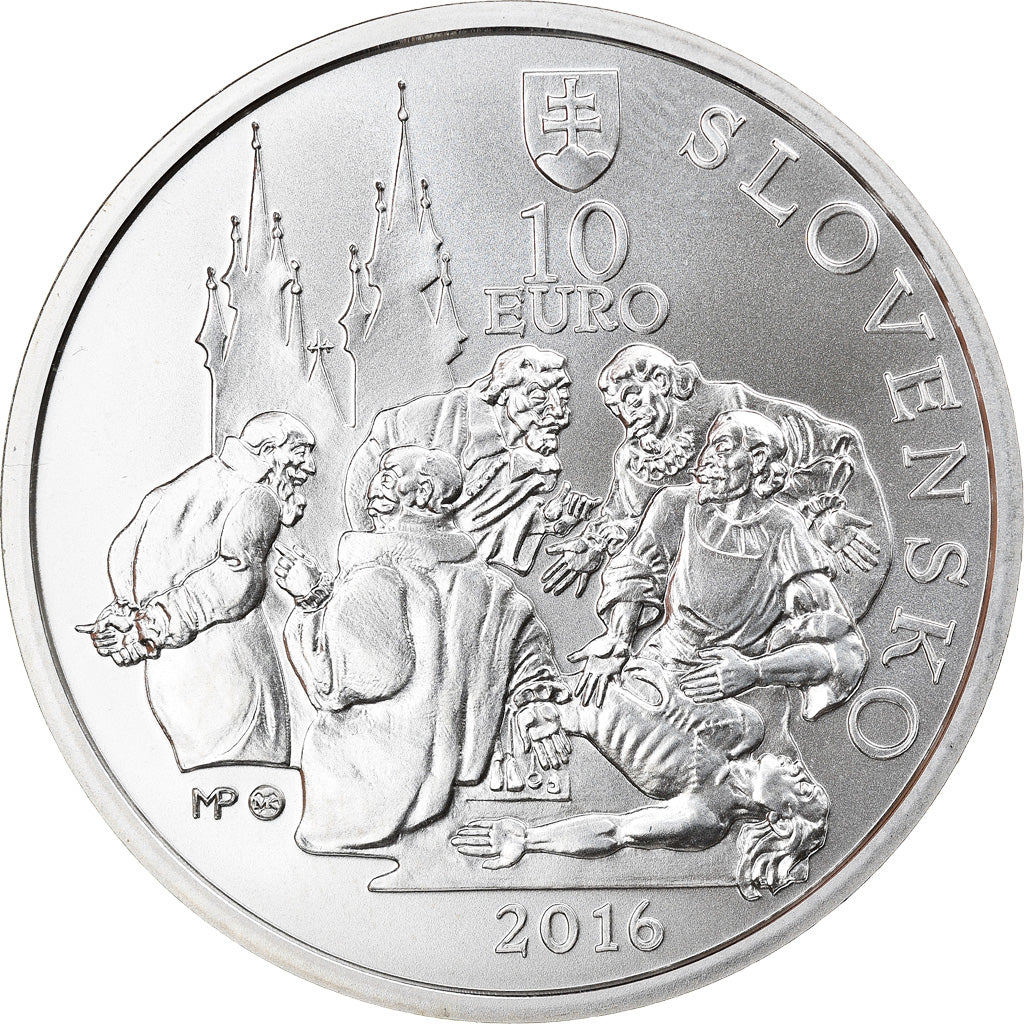 Slovakia, 10 Euro, Jan Jessenius, 2016, Proof, MS(65-70), Silver
