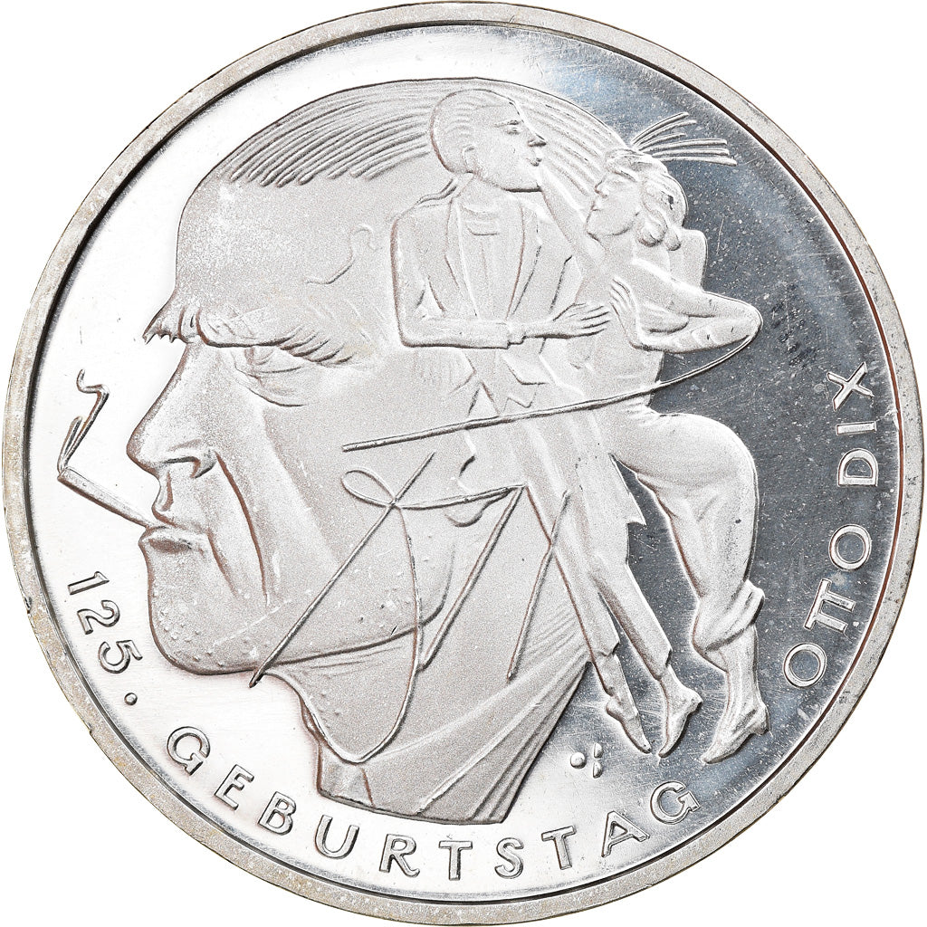 Germany, 20 Euro, 125th Anniversary of Otto Dix, 2016, MS(63), Silver