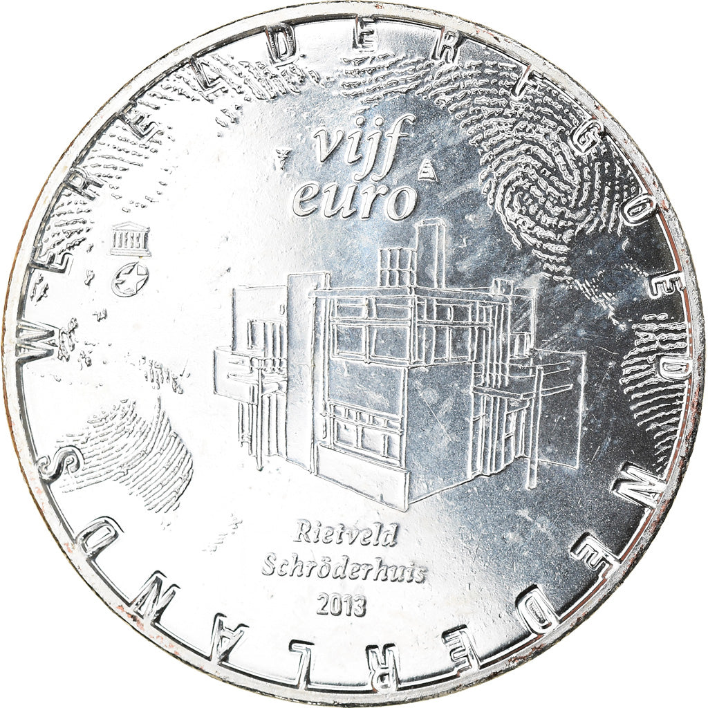 Nederland, 5 Euro, Rietveld Schröderhuis, 2013, UNC-, Silver Plated Copper