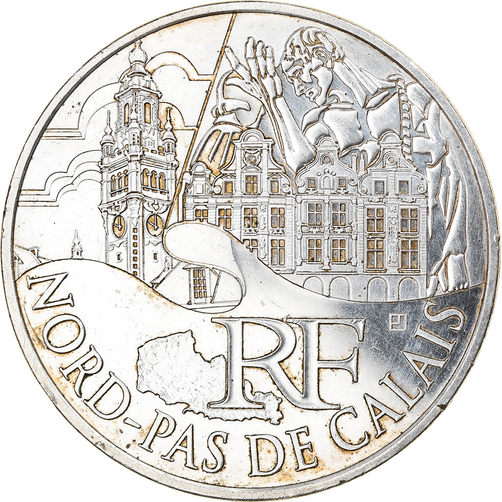 France, 10 Euro, Nord-Pas de Calais, 2011, Paris, SPL, Argent, Gadoury:EU450
