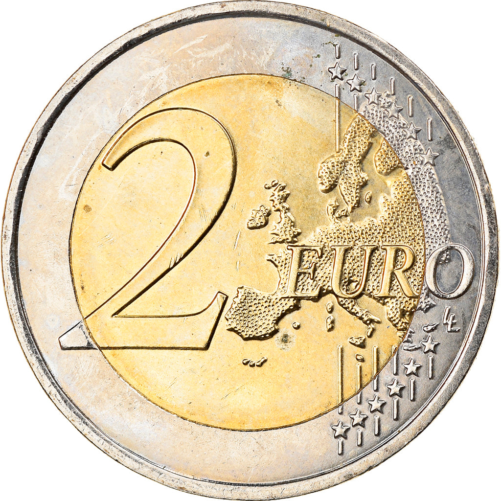 France, 2 Euro, UEFA Euro 2016, 2016, Paris, AU(55-58), Bi-Metallic