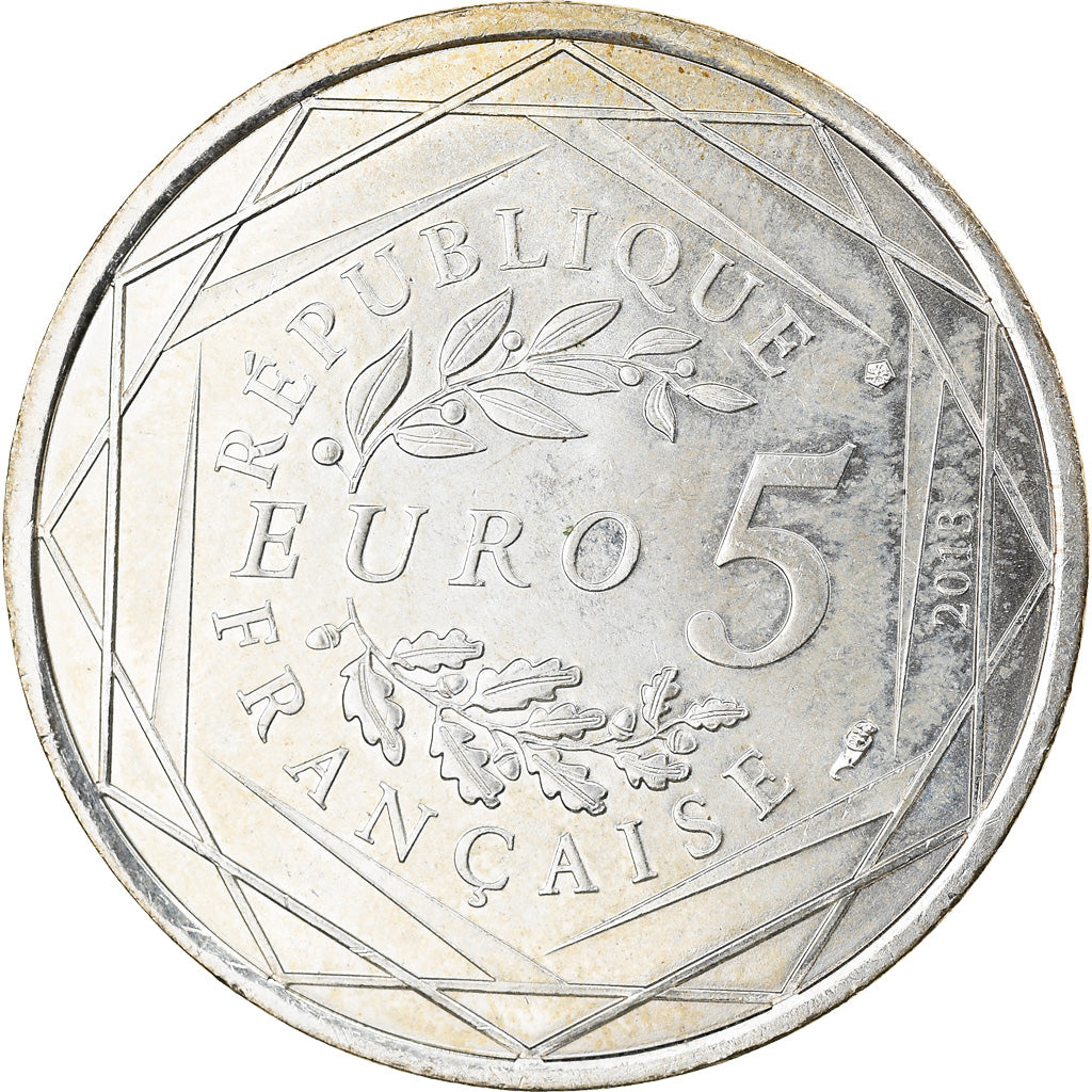 France, 5 Euros, Fraternité, 2013, AU(50-53), Silver, Gadoury:EU647