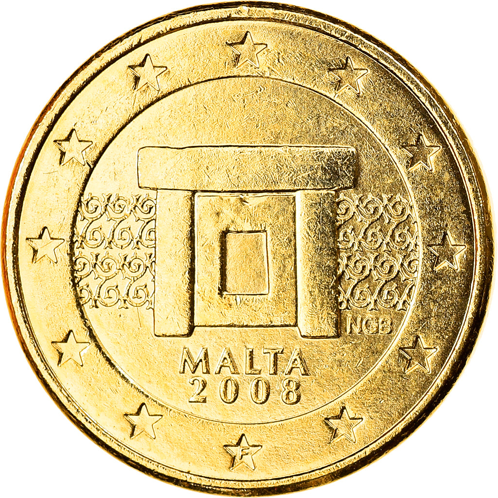 Malte, Euro Cent, 2008, Paris, gold-plated coin, SPL, Copper Plated Steel