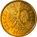 Coin, Poland, 5 Groszy, 2005, Warsaw, MS(64), Brass, KM:278