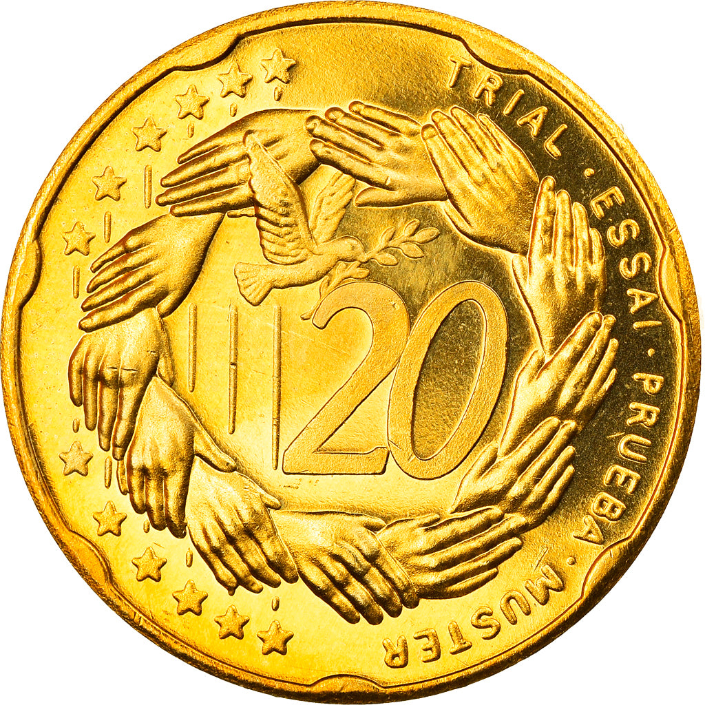 Coin, Malta, 20 Cents, 2004, Proof, MS(65-70), Brass