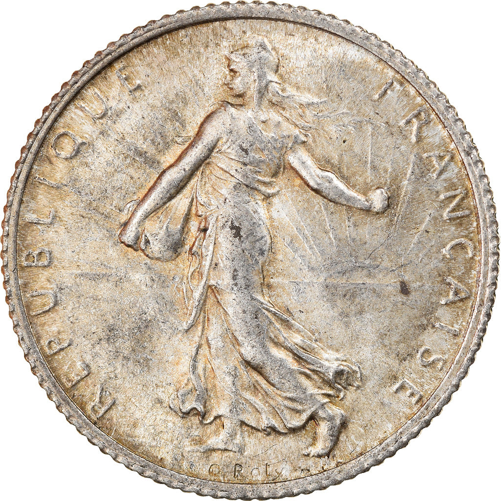 Coin, France, Semeuse, Franc, 1920, Paris, MS(60-62), Silver, KM:844.1