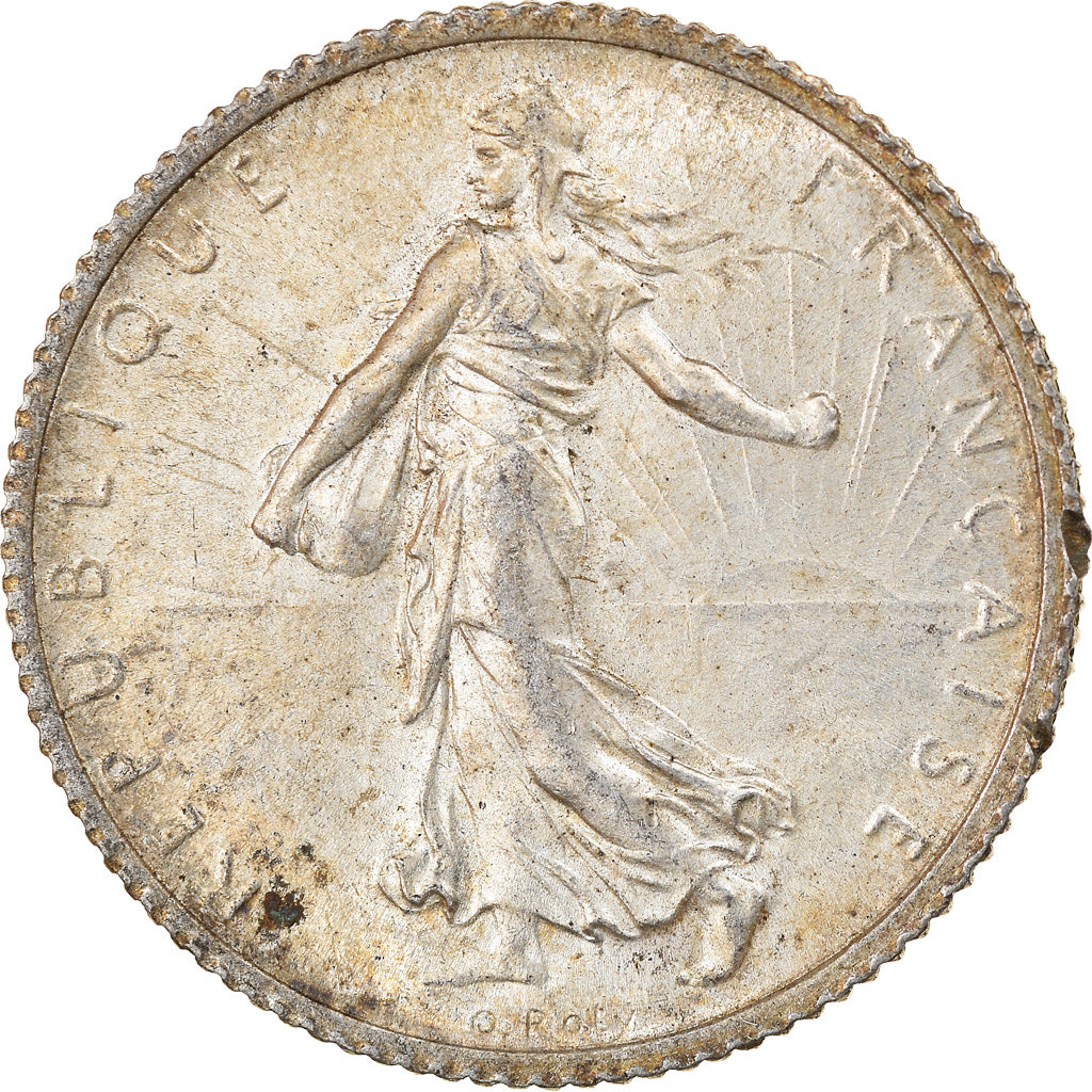 Coin, France, Semeuse, Franc, 1915, Paris, AU(55-58), Silver, KM:844.1