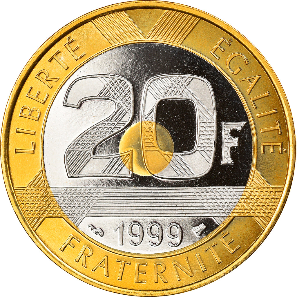 Coin, France, Mont Saint Michel, 20 Francs, 1999, Paris, Proof, MS(65-70)